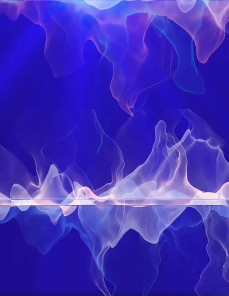 Light Fluid Glowing Smoke Rendering — Stock Photo, Image