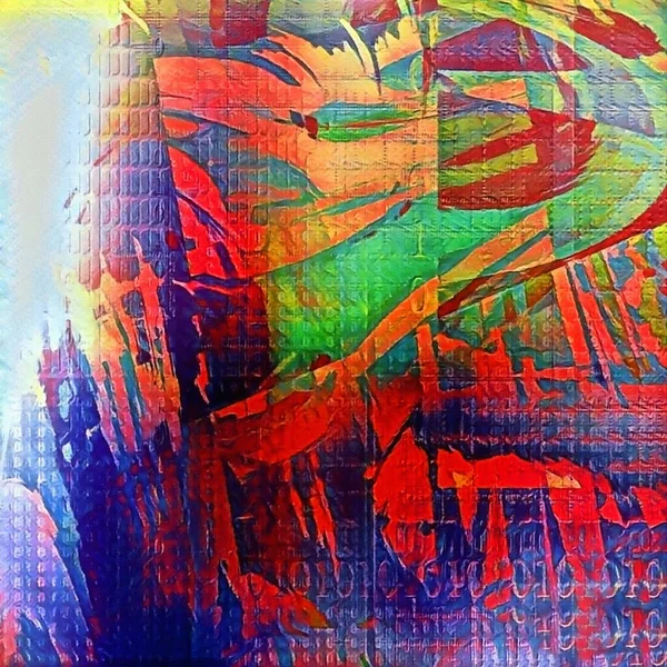 Obraz Abstrakcyjny Uderzenia Farby Kod Binarny — Zdjęcie stockowe