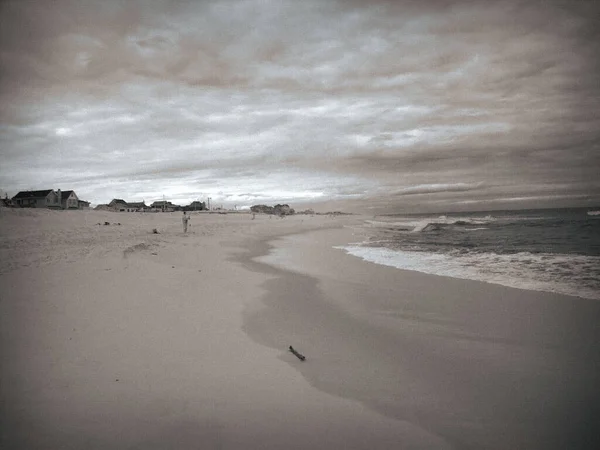 海岸沿いの小さな村 浜辺の漁師さん — ストック写真