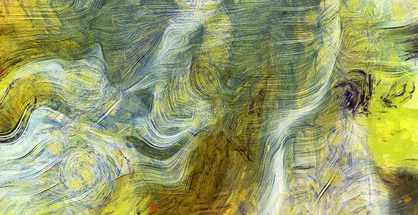 Abstraktní Malba Vířící Tahy Štětcem Vincent Van Gogh Inspirován — Stock fotografie