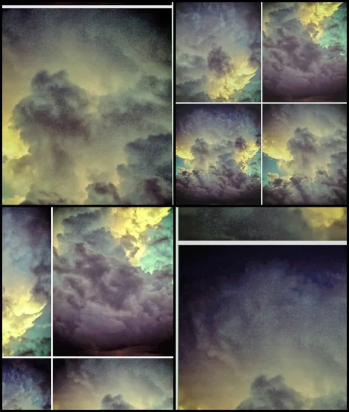 Абстрактный Геометрический Фон Облаками — стоковое фото