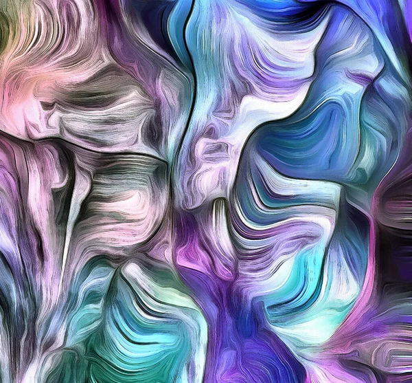 Swirling Vivid Colors Sammanfattning Rendering — Stockfoto