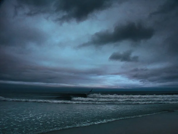 Mořský Příboj Písečná Pláž — Stock fotografie