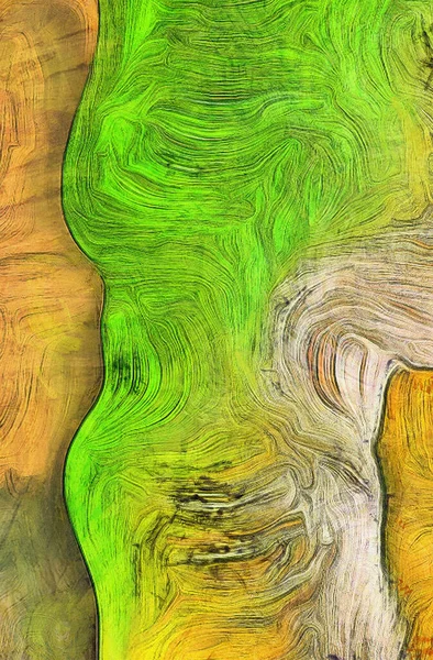 Abstract Schilderen Meestal Kleuren Groen — Stockfoto