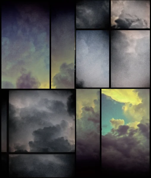 Abstract Geometrische Achtergrond Met Wolken — Stockfoto