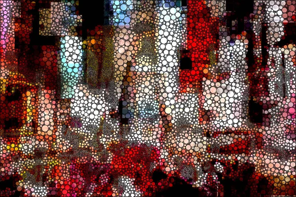 현대의 추상적 Times Square Inspired 렌더링 — 스톡 사진