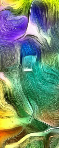 Vivid Colorful Fluid Lines Movement 렌더링 — 스톡 사진