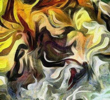 Renk hareketinin akışkan çizgileri.