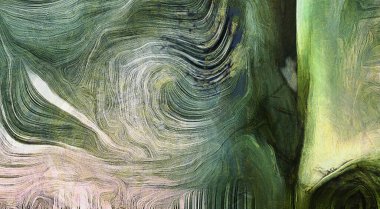 Renk hareketlerinin akışkan çizgileri. Yeşilin tonları. Fırça darbeleri.