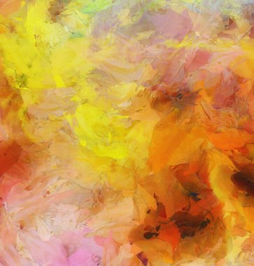 Renkli soyut resim. Tuval üzerine yağ. 3B görüntüleme