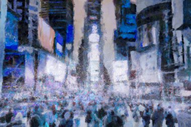 Kelimeler bulutlu soyut modern resim. Times Meydanı. 3B görüntüleme