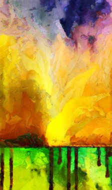 Canlı soyut resim. Boya damla. 3D render