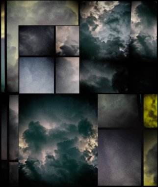 Bulutlu soyut geometri arkaplanı