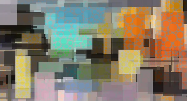 Bunte Abstrakte Geometrische Malerei — Stockfoto