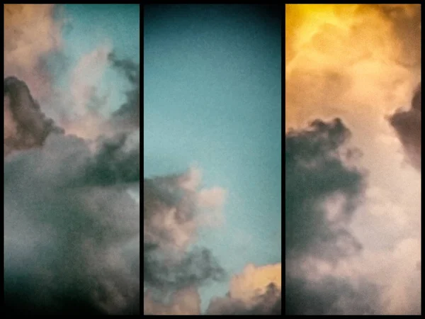 Nuvens Coloridas Com Camadas Retangulares Sobrepostas — Fotografia de Stock