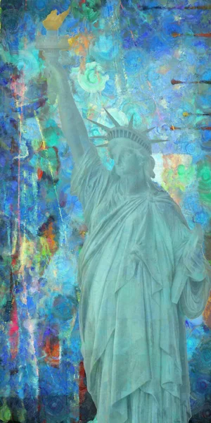 Ameryka Nyc Statuą Wolności — Zdjęcie stockowe