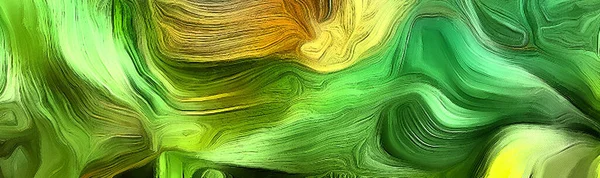 Рідинні Лінії Руху Кольорів Зелений Жовтий Кольори Основному Візуалізація — стокове фото