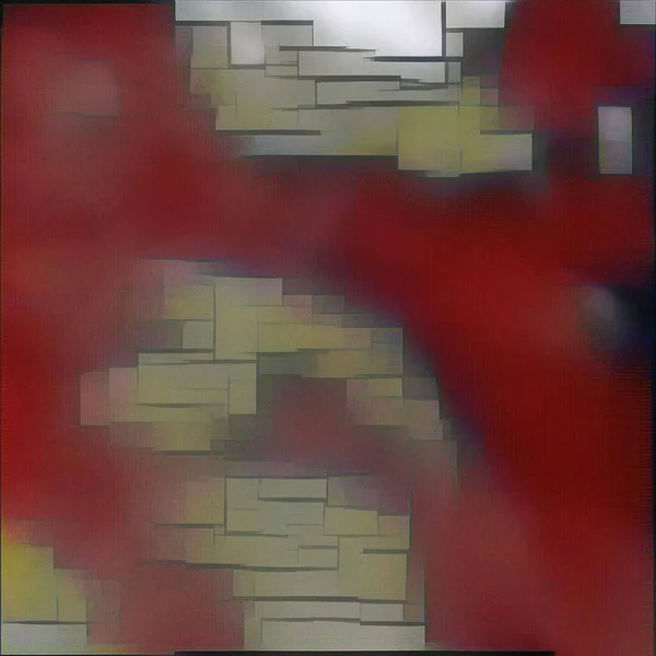 Абстрактная Живопись Размытые Силуэты Мондрианском Стиле Приглушенные Цвета — стоковое фото