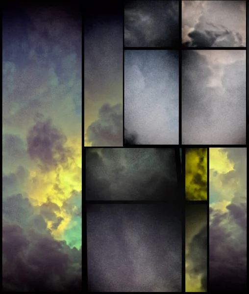 Abstract Geometrische Achtergrond Met Wolken — Stockfoto