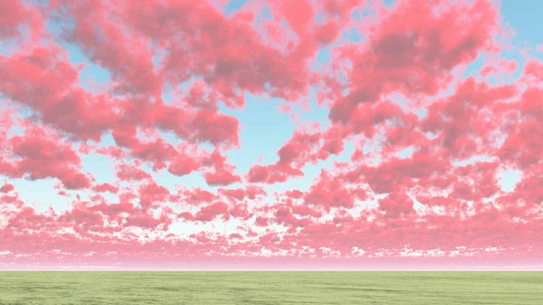 Nubes Coloridas Sobre Horizonte —  Fotos de Stock