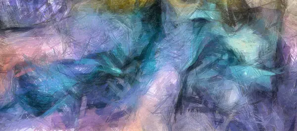 Gedämpfte Abstrakte Malerei Pastellfarben Rendering — Stockfoto