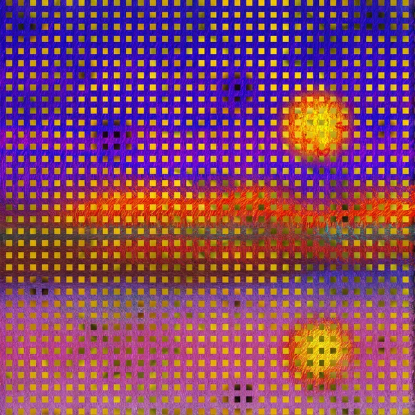 Захід Сонця Абстрактний Візерунок Квадратами — стокове фото