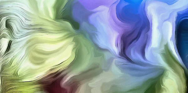 Colorful Abstract Painting Smooth Brush Strokes — Stock Photo, Image