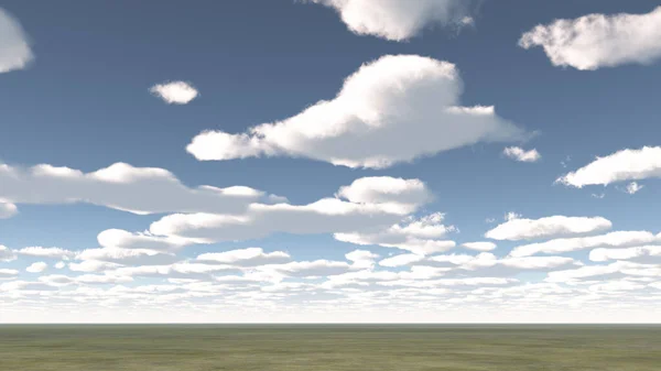 Beautiful View Fluffy Cloudscape — Stock Photo, Image