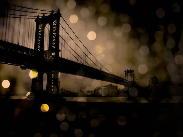 Nyc Bridge Malerei Kunst — Stockfoto