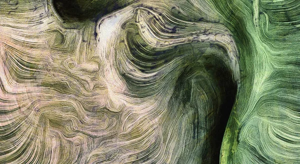 色の動きの流体ライン 緑の色合い — ストック写真