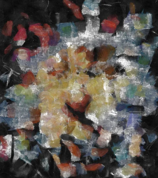 Abstrakte Malerei Pinselstriche Gedeckten Farben Die Silhouette Des Menschen — Stockfoto