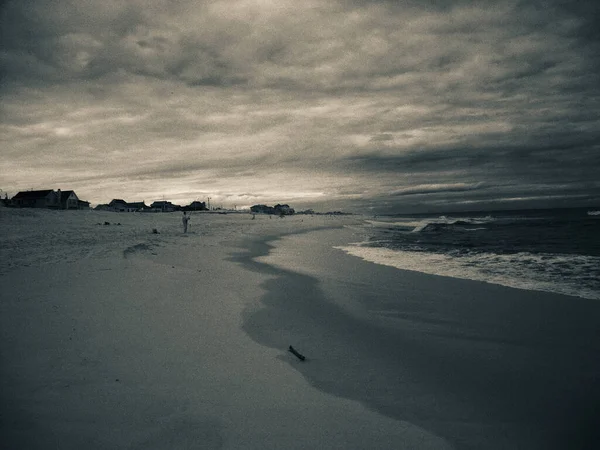Bedeckter Himmel Ocean Beach — Stockfoto