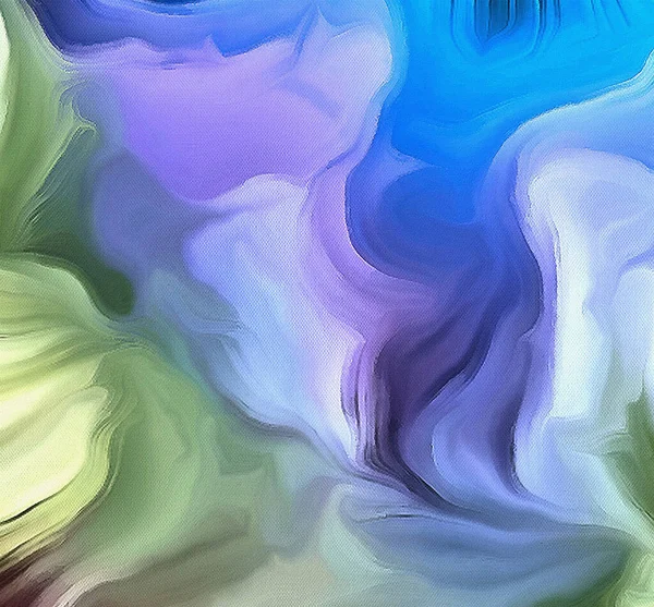 Kleurrijk Abstract Schilderen Gladde Penseelstreken — Stockfoto