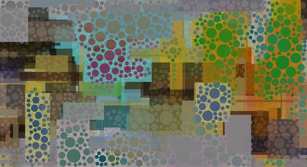 Pintura Geométrica Abstrata Colorida — Fotografia de Stock