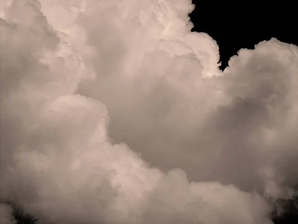 Fluffy Cumulus Cloudscape Levegő Háttér — Stock Fotó