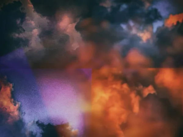 Nuvole Colorate Con Strati Rettangolari Sovrapposti — Foto Stock