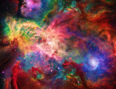 Galaktik uzay. Canlı bir evren. Bu görüntünün elementleri NASA tarafından desteklenmektedir