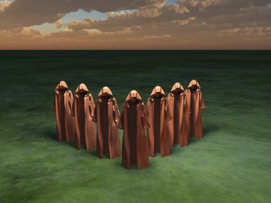 yeşil yüzey üzerine pelerininin resimler