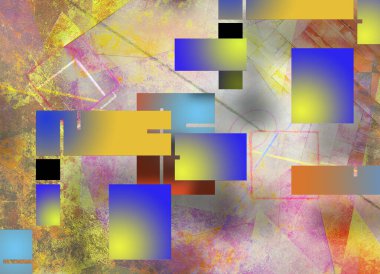 Renkli soyut. Modern arka plan. 3B görüntüleme