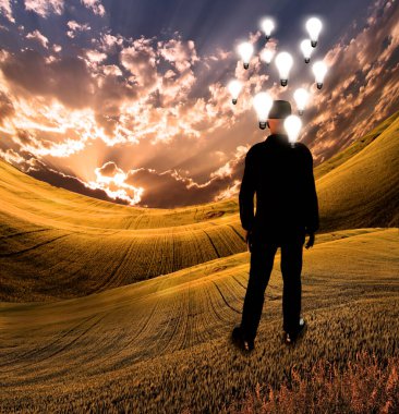 Inspired Man 3d render 