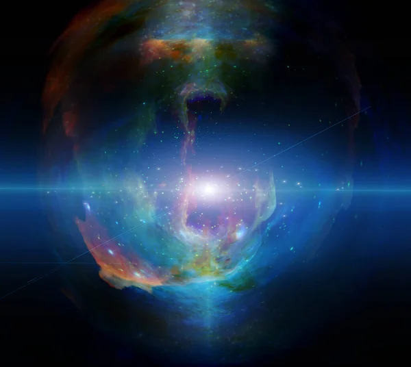 Туманности Звезды Галактики Яркие Цвета — стоковое фото