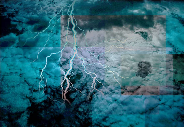 Abstract Clouds Lightning — Stock Photo, Image