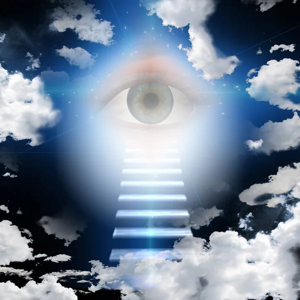 Path All Seeing Eye Rendering Illustration — Foto Stock