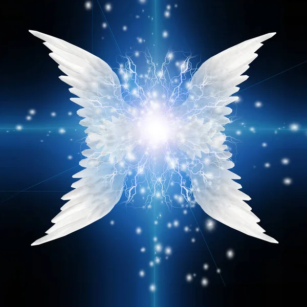 Angel Winged Star Rendering — Stock Photo, Image