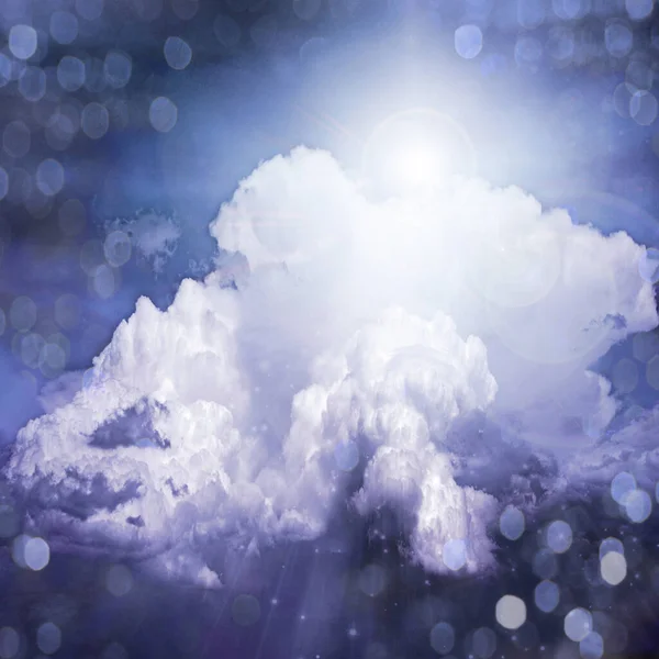 Luce Nelle Nuvole Rendering — Foto Stock