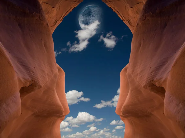 Surreal Cave View Rendering – stockfoto