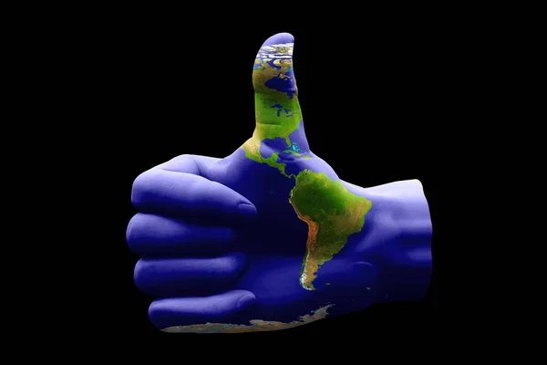 Americas Thumbs Hand Sign Rendering — Foto Stock