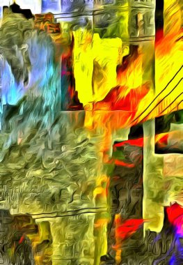 Soyut resim. Şehir tarzı.