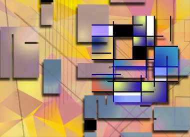 Soyut gerçeküstü sanat. Geometrik ögeler, 3B oluşturma