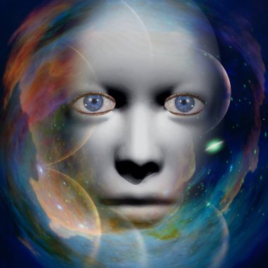 Alan arkaplanlı insan yüzü